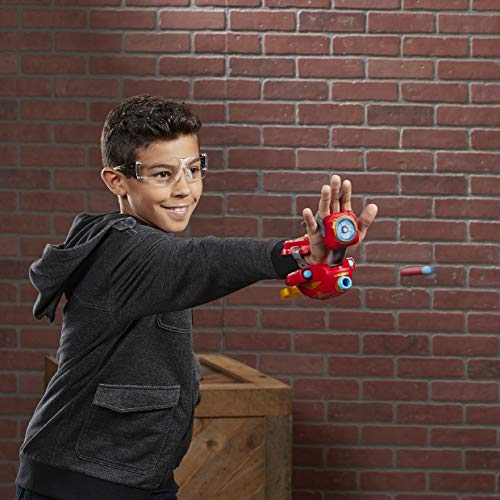 NERF Power Moves Marvel Avengers Iron Man Repulsor Blast Gauntlet NERF Dart-Launching Toy