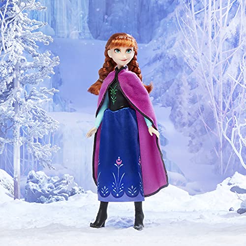 Disney F1956 Frozen Shimmer Anna Modepuppe, Rock, Schuhe und langes rotes Haar,