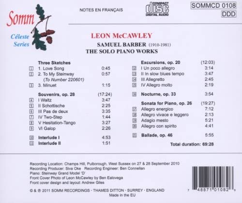 Leon McCawley - The Complete Piano Music [Audio CD]