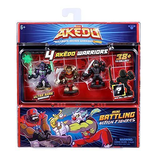 Akedo 14251 Ultimate Arcade Warrior Collector Pack Mini Battling Action Figures