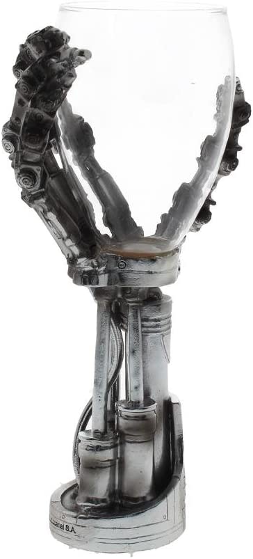 Nemesis Now B1457D5 Terminator Hand Goblet 19cm Silver, Resin w/Stainless Steel