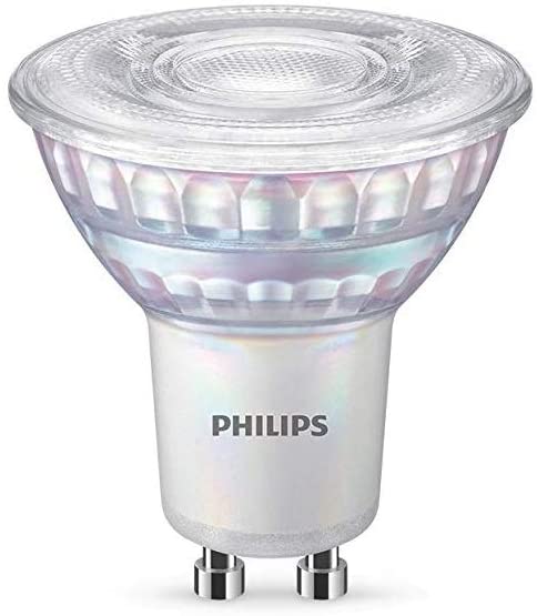 Philips LED Classic Dimmable Light Bulb [GU10 Spot] 50W, White (3000K).