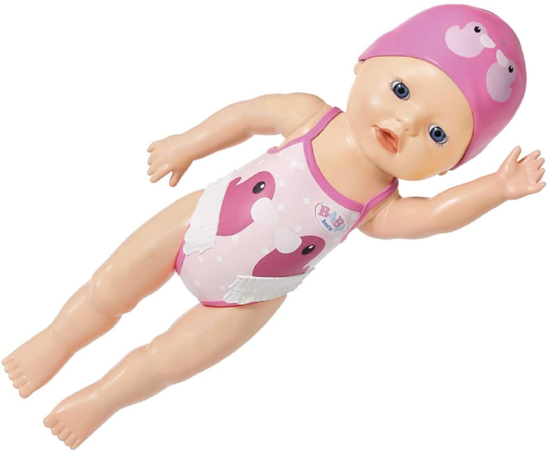 BABY born 831915 First Swim Girl Doll 30cm-for Toddlers 1 Year & Up-Easy for Small Hands-Includes Bathing Suit & Cap