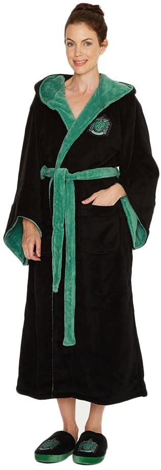 Groovy Uk Harry Potter Slytherin Womens Fleece Bathrobe