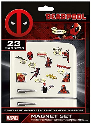 Marvel MS65084 Deadpool Set of 23 Magnets (Comic), Multi-Colour, 18 x 24 x 0, 3