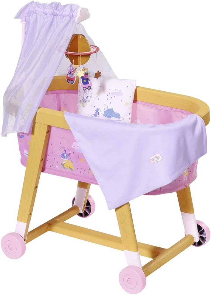 BABY born 829981 Good Night Bassinet for 43cm Dolls-Easy for Small Hands
