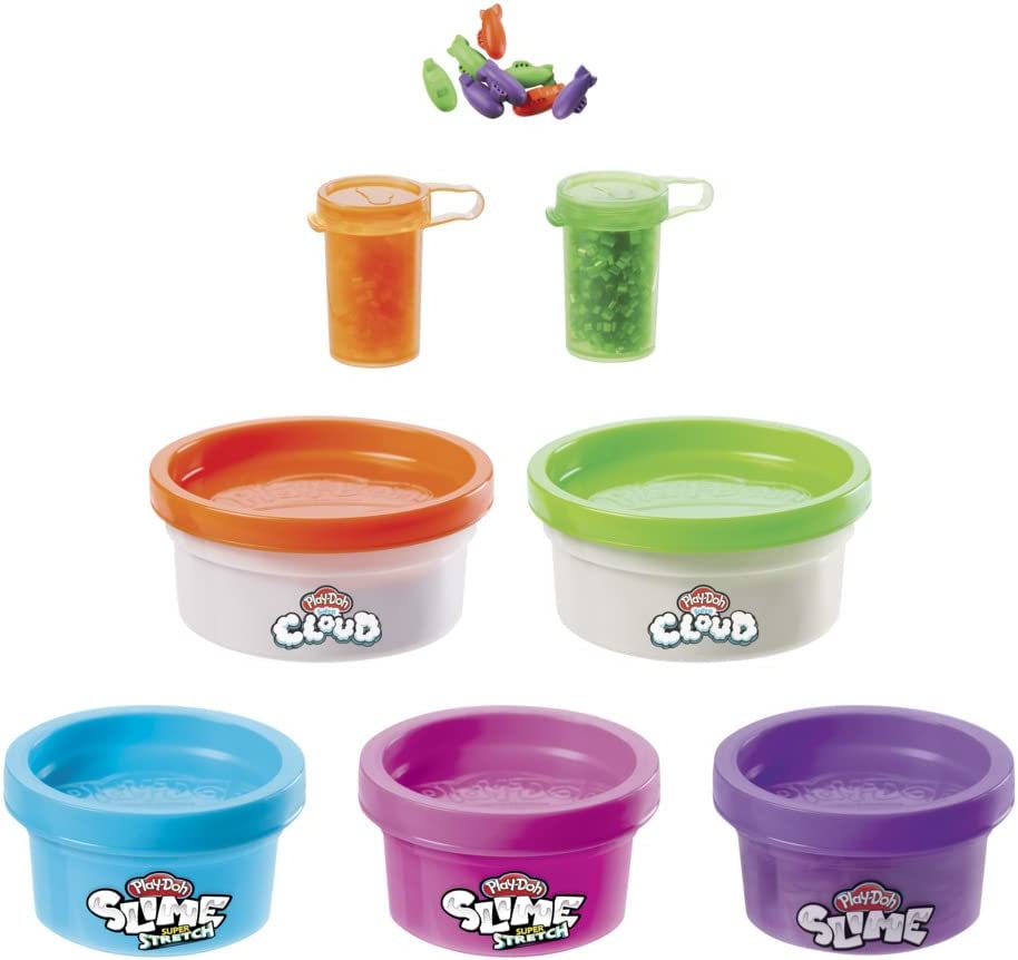 Play-Doh Nickelodeon Slime Rockin' Mix-ins Kit for Kids 4 Years and Up with 5 Co
