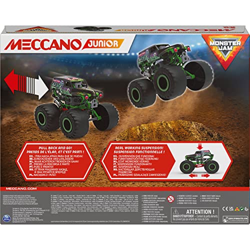 Meccano Junior, offizieller Monster Jam Grave Digger Monster Truck STEM-Modellbau