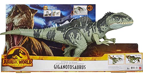 Jurassic World Dominion Dinosaur Toy, Strike N Roar Giganotosaurus Action Figure
