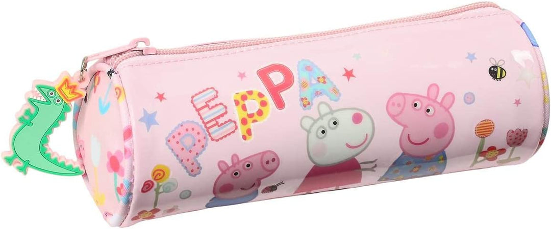 Safta - (812272026) Round Pencil Case Peppa Pig "Having Fun"
