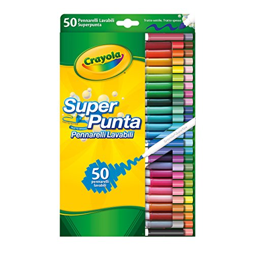 Crayola - 50 Pennarelli Superpunta Lavabili (1 ACCESSORES)