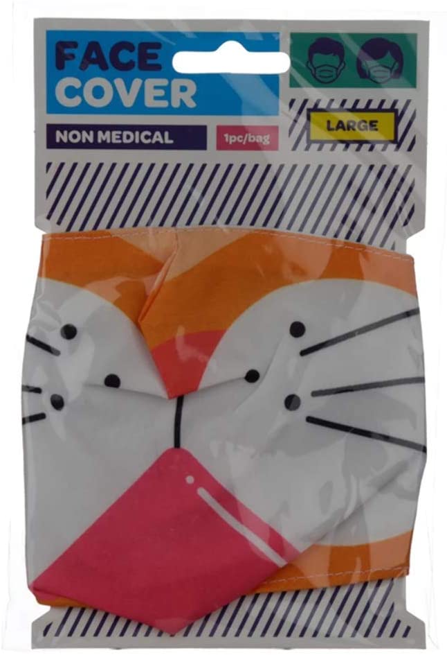 Reusable Face Covering - Non Medical Large Size (Cutiemals Tiger)