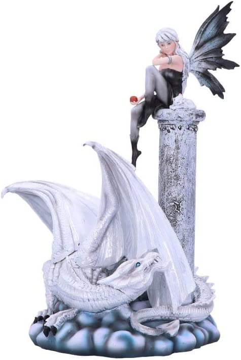 Nemesis Now Alaina Fairy Dragon Figurine, White, 35cm