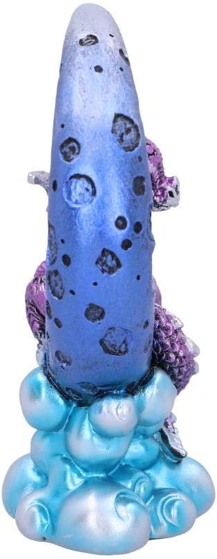 Nemesis Now U5028R0 Metallic Purple Crescent Creature Moon Dragon Figurine, Poly