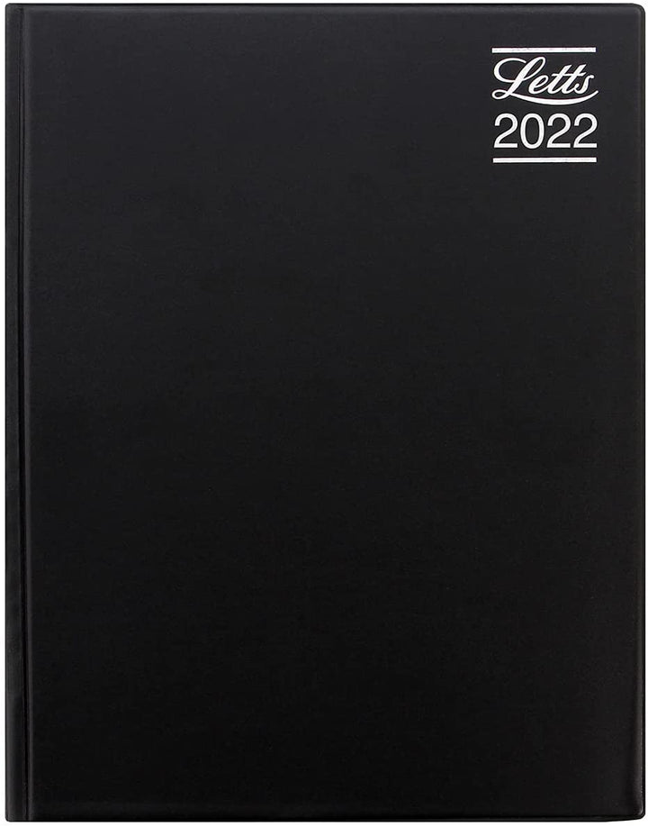 Letts of London Rhino 2022 Diary - A4 Week to View with appointments - Black, 22