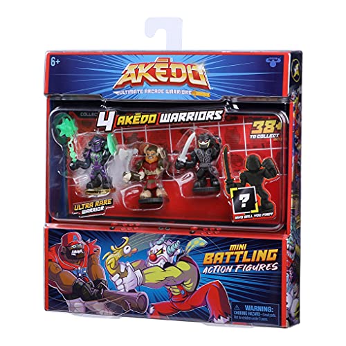 Akedo 14251 Ultimate Arcade Warrior Collector Pack Mini Battling Action Figures