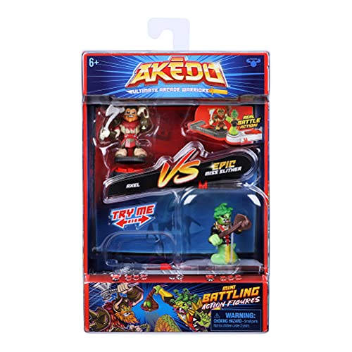 Akedo 14260 Ultimate Arcade Warriors Versus Pack MISS SLITHER VS AXEL Mini Battl