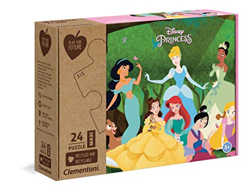 Clementoni - 20257 - Disney Princess - 24 Maxi Pieces - Made In Italy - 100% Rec