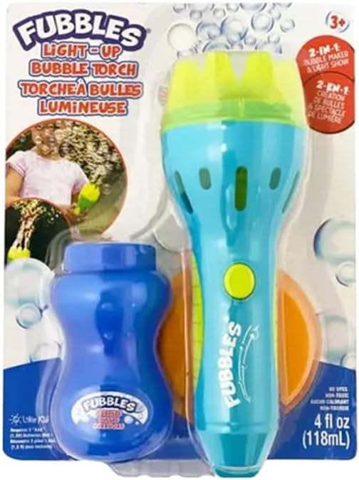 Little Kids Fubbles Light-Up Bubble Torch Outdoor Toys for Ages 3 to 8