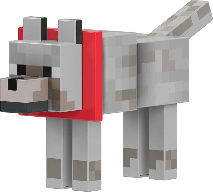Minecraft Diamond Wolf Action Figure with Accessories Including Magnetic Bone