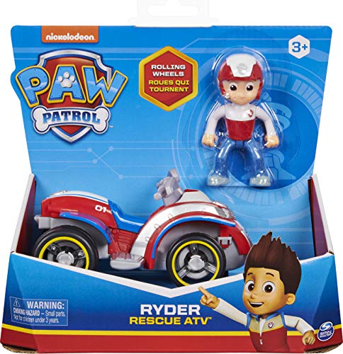 PAW Patrol Ryder’s Rescue ATV Vehicle with Collectible Figure, for Kids Aged 3 a