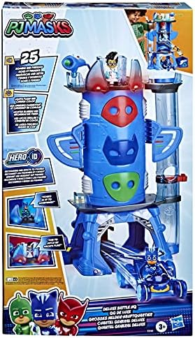 PJ MASKS F2101 Deluxe Battle HQ Preschool Toy, Headquarters Playset with 2 Action Figures and Vehicle for Kids Ages 3 and Up
