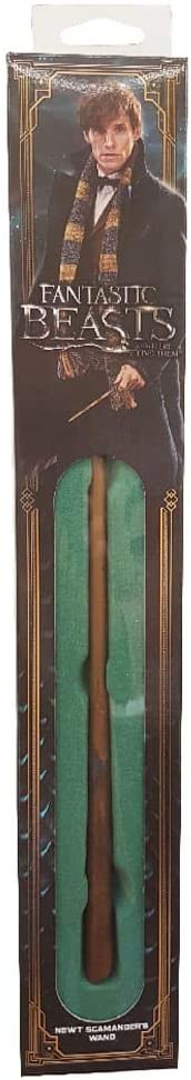 The Noble Collection - Newt Scamander Wand In A Standard Windowed Box - 14in (35cm) Wizarding World Wand - Fantastic Beasts Film Set Movie Props Wands