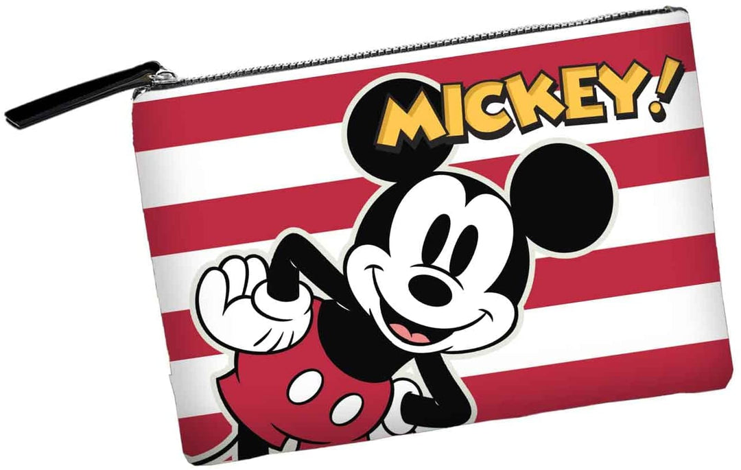 Mickey Mouse Beach Stripes-Soleil Toiletry Bag, Red