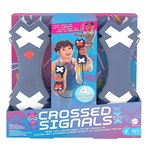 CROSSED SIGNALS Electronic Game with Pair of Talking Light Wands, Play Solo or