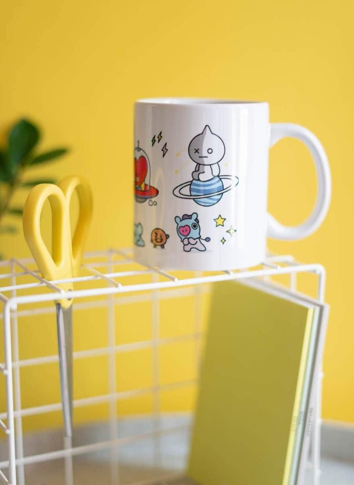 Grupo Erik BT21 Official Merchandise Ceramic Mug | 35 cl - 350 ml | Coffee Mug | Tea Mug