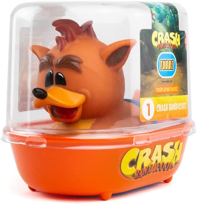 TUBBZ Crash Bandicoot Crash Collectible Rubber Duck Figurine – Official Crash Bandicoot Merchandise – Unique Limited Edition Collectors Vinyl Gift