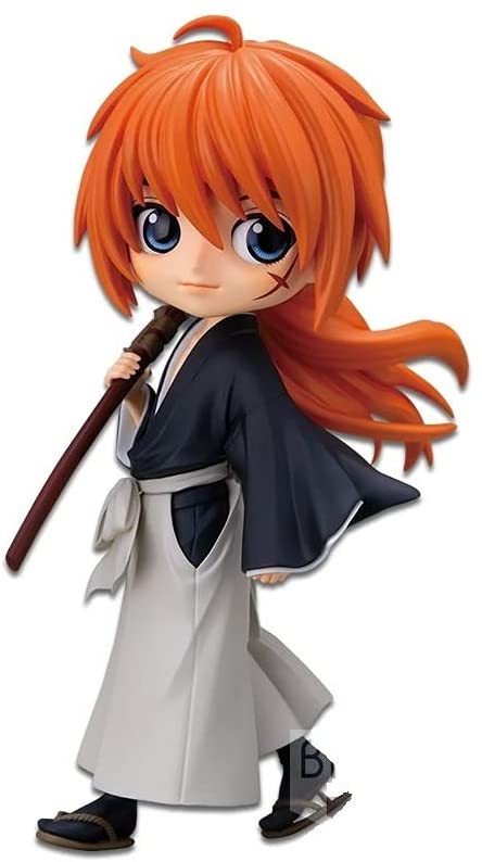 Banpresto - Kenshin Ruroni Figurine - Kenshin Himura Ver B Q Posket 14 cm - 4983164163841