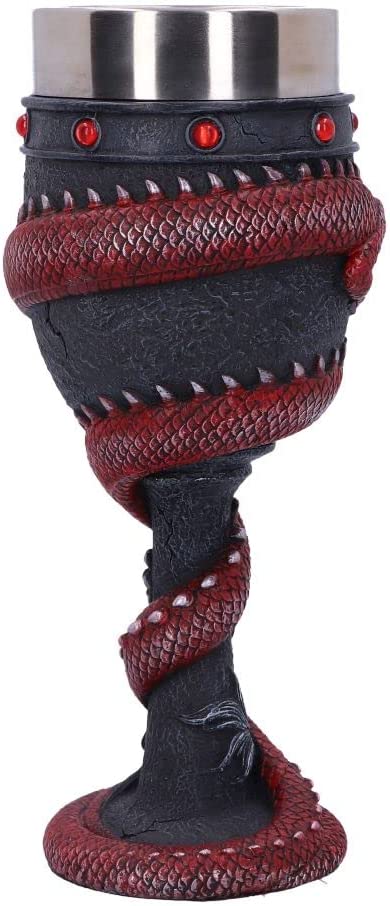 Nemesis Now Dragon Coil Goblet, Red, 20cm