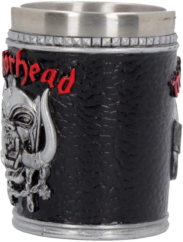 Nemesis Now B4122M8 Motorhead Shot Glass 7cm Black, Resin w/Stainless Steel Insert, 35 milliliters