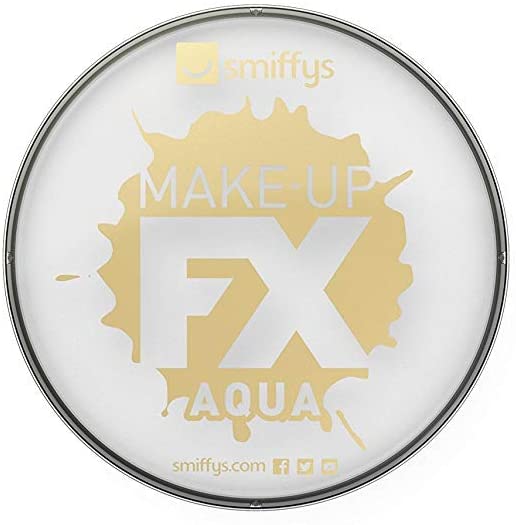 Smiffys Make-Up FX Aqua Face and Body Paint Water Based, 16 g - White