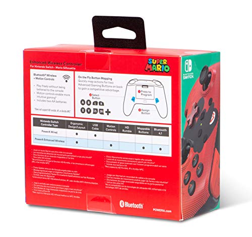 PowerA Enhanced Wireless Controller - Mario Silhouette - Nintendo Switch