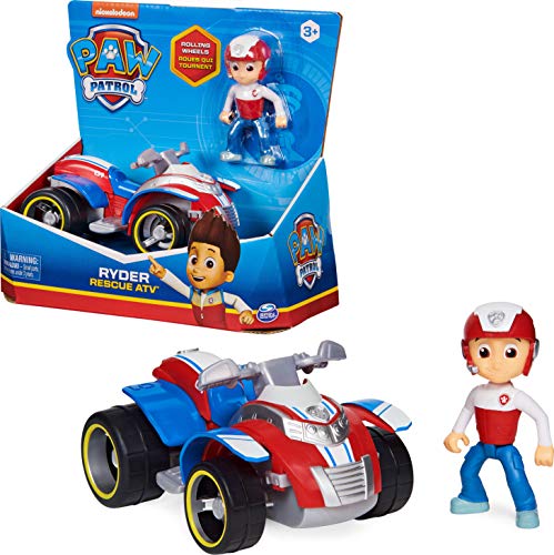 PAW Patrol Ryder’s Rescue ATV Vehicle with Collectible Figure, for Kids Aged 3 a
