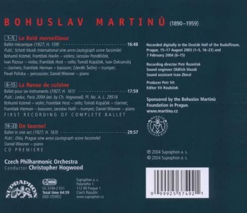 Martinu - Kitchen Reveue / Marvellous - Czech PO [Audio CD]