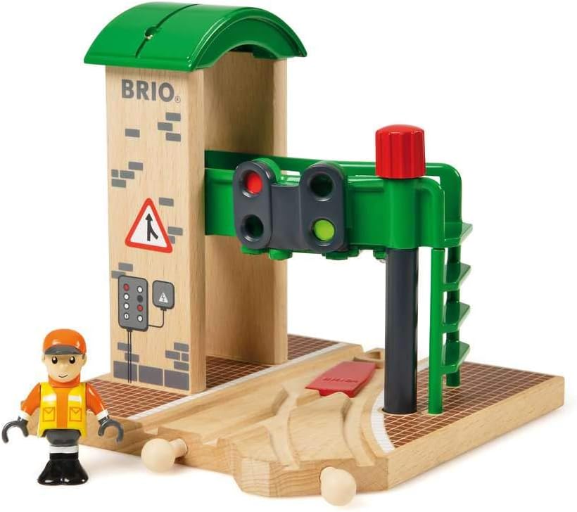 BRIO World Train Signalstation für Kinder ab 3 Jahren – kompatibel mit allen BRIO Eisenbahnsets und Zubehör