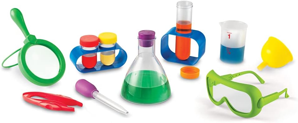 Learning Resources LSP2784-UK Primary Science Set, Hands on Lab Kit for Kids, Easy Follow Activities, Beakers, Magnifying Glass, Funnel, Pipette, 22 Pieces