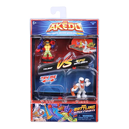 Akedo 14261 Ultimate Arcade Warriors Versus Pack TAILWHIP VS WHITE WRAITH Mini B
