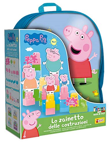 Lisciani 82674 1st Age Games – peppa pig Backpack – Baby Block 36 PCS – 82674-ca