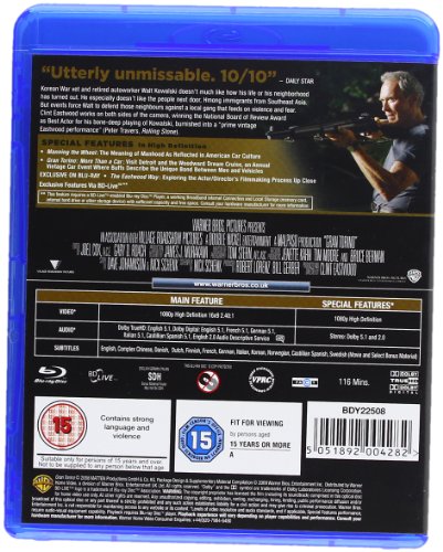 Gran Torino [2009] [Region Free]  Drama/Thriller [Blu-ray]