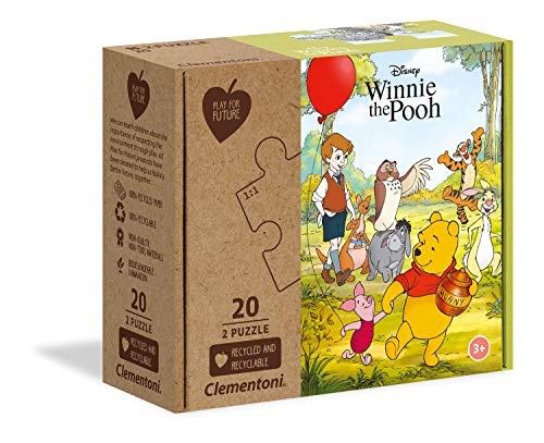 Clementoni - 24772 - Winnie The Pooh - 2x20 Pieces - Made In Italy - 100% Recycl