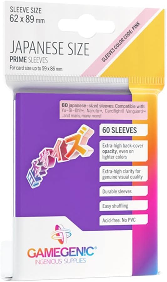 Prime Japanese Sized Sleeves Purple - Multi-Language (Includes Spanish)