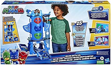 PJ MASKS F2101 Deluxe Battle HQ Preschool Toy, Headquarters Playset with 2 Action Figures and Vehicle for Kids Ages 3 and Up