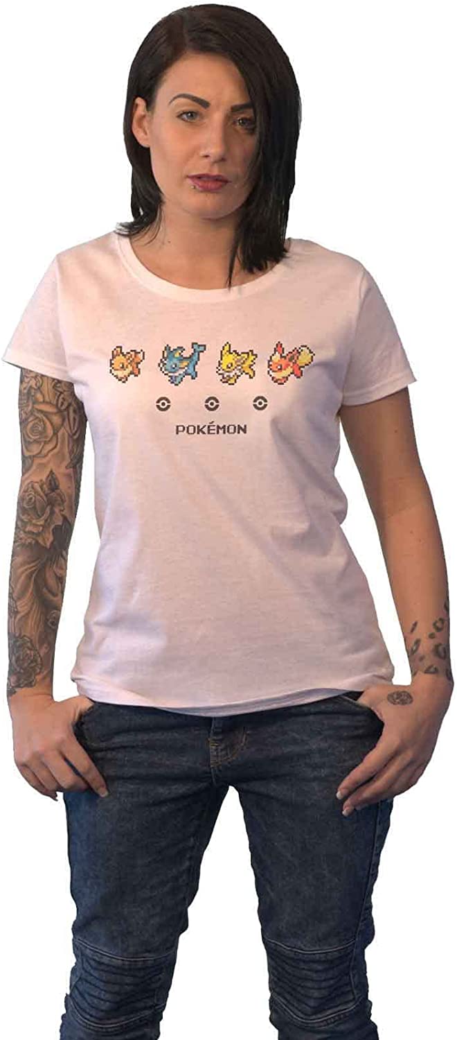 Pokemon - Eeveelutions - Women's Short-Sleeved T-Shirt, White, XXL