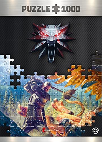 Good Loot The Witcher 3: Wild Hunt Gryffin Fight - 1000 Pieces Jigsaw Puzzle 68cm x 48cm | includes Poster and Bag | Game Artwork for Adults and Teenagers