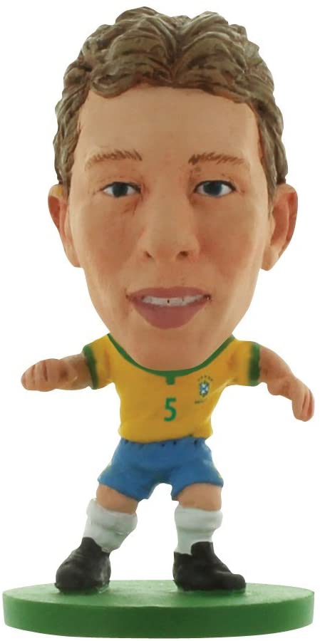 SoccerStarz Brazil International Figurine Blister Pack Featuring Lucas Leiva Home Kit