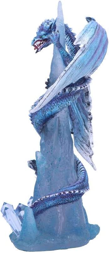 Nemesis Now Crystal Custodian Blue Ice Dragon Figurine, Polyresin, One Size